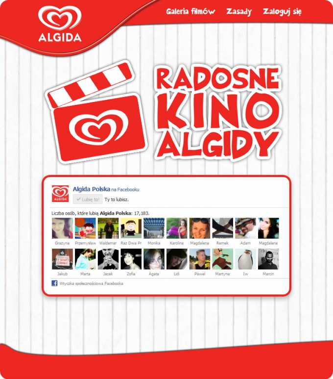 Aplikacje na Facebooka Radosne Kino Algidy